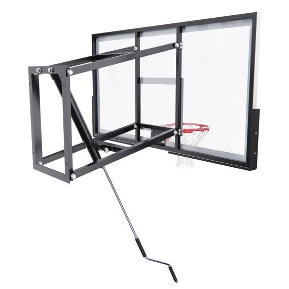 БАСКЕТБОЛЬНЫЙ ЩИТ DFC СО СЪЁМНЫМ РЕГУЛЯТОРОМ ВЫСОТЫ, СТЕКЛО 8 ММ, 152 Х 80 СМ