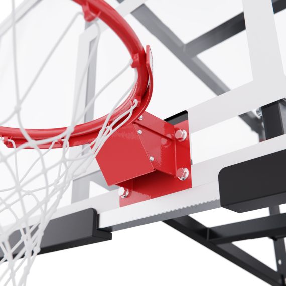 БАСКЕТБОЛЬНЫЙ ЩИТ DFC СО СЪЁМНЫМ РЕГУЛЯТОРОМ ВЫСОТЫ, СТЕКЛО 8 ММ, 152 Х 80 СМ