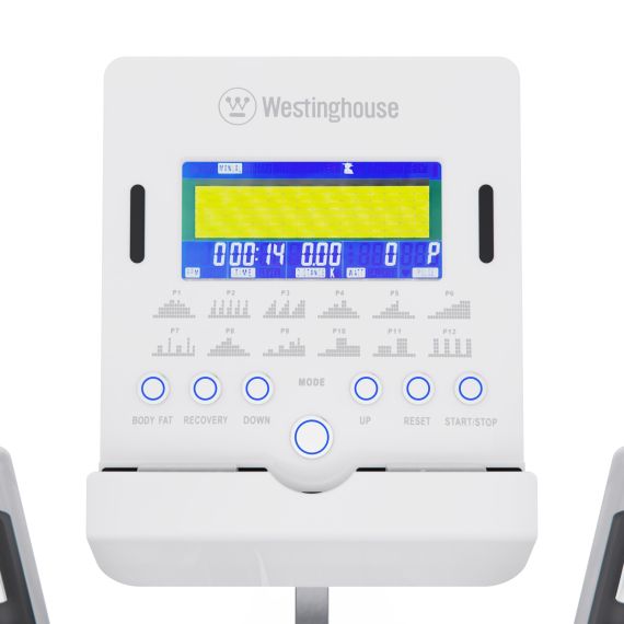 ЭЛЕКТРОМАГНИТНЫЙ ЭЛЛИПТИЧЕСКИЙ ТРЕНАЖЕР DFC WESTINGHOUSE 13Y, БЕЛЫЙ, С ИЗМЕНЯЕМЫМ УГЛОМ НАКЛОНА