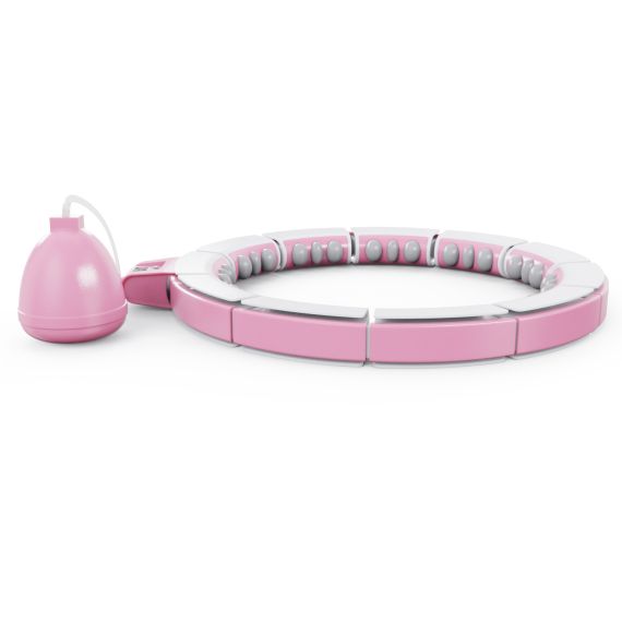 УМНЫЙ ОБРУЧ ДЛЯ ФИТНЕСА DFC ХУЛА-ХУП, 14 ЗВЕНЬЕВ, РОЗОВЫЙ