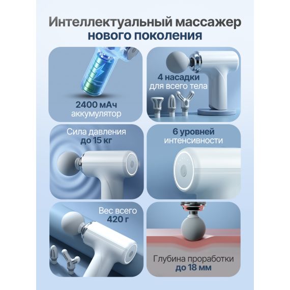 ПЕРКУССИОННЫЙ МАССАЖЕР ДЛЯ ТЕЛА, ШЕИ И СПИНЫ DFC YESOUL