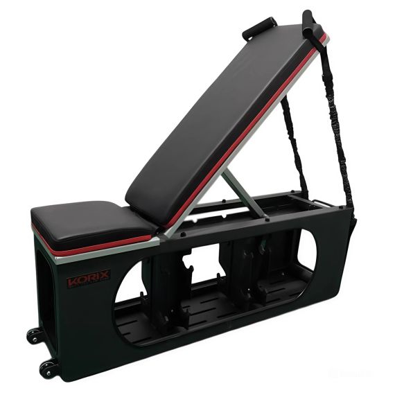 МНОГОФУНКЦИОНАЛЬНАЯ СИЛОВАЯ СКАМЬЯ DFC KORIX WB990 С МЕСТОМ ДЛЯ ХРАНЕНИЯ ДО 8 ГАНТЕЛЕЙ