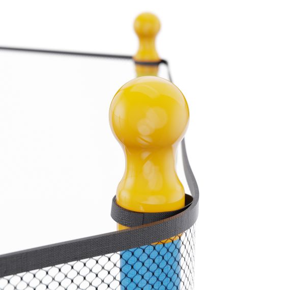 БАТУТ КАРКАСНЫЙ DFC ЦВЕТНОЙ 137 СМ С ЗАЩИТНОЙ СЕТКОЙ