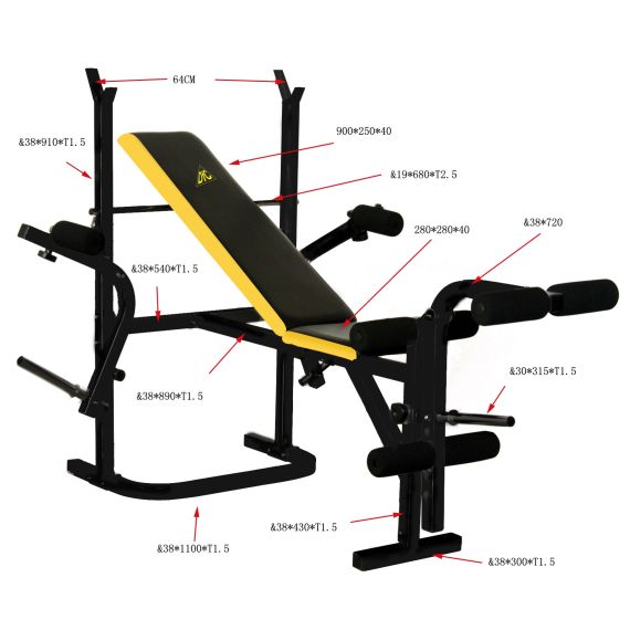 СКАМЬЯ ПОД ШТАНГУ DFC D002