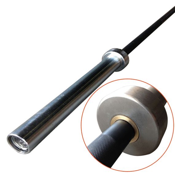 ГРИФ ПРЯМОЙ DFC C ПОДШИПНИКАМИ 220 СМ / ЧЁРНОЕ ОКСИДНОЕ ПОКРЫТИЕ/ ДО 700LBS (318 КГ)