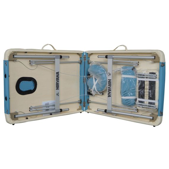 МАССАЖНЫЙ СТОЛ DFC NIRVANA ELEGANT DELUXE, ЦВЕТ ГОЛУБОЙ С БЕЖЕВЫМ