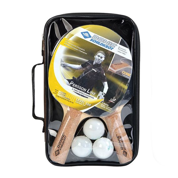 НАБОР DONIC PERSSON 500 (2 РАКЕТКИ, 3 МЯЧИКА, ЧЕХОЛ)