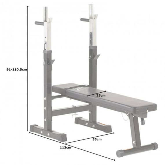 СКАМЬЯ СО СТОЙКАМИ ПОД ШТАНГУ DFC СКЛАДНАЯ DBCH2B