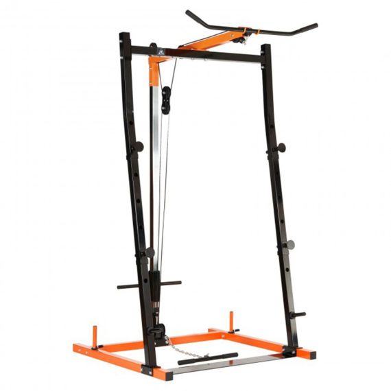 СТОЙКА ПОД ШТАНГУ И ТЯГА СВЕРХУ DFC ЧЕРНЫЙ/ОРАНЖ. (ТРИ КОРОБА)