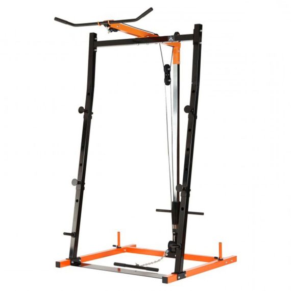 СТОЙКА ПОД ШТАНГУ И ТЯГА СВЕРХУ DFC ЧЕРНЫЙ/ОРАНЖ. (ТРИ КОРОБА)