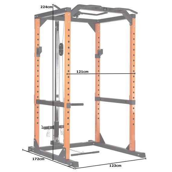 РАМА СИЛОВАЯ И ТЯГА СВЕРХУ DFC ЧЕРНЫЙ/ОРАНЖ. (ЧЕТЫРЕ КОРОБА)