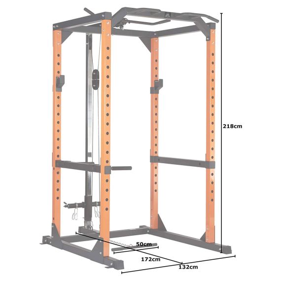 РАМА СИЛОВАЯ И ТЯГА СВЕРХУ DFC ЧЕРНЫЙ/ОРАНЖ. (ЧЕТЫРЕ КОРОБА)