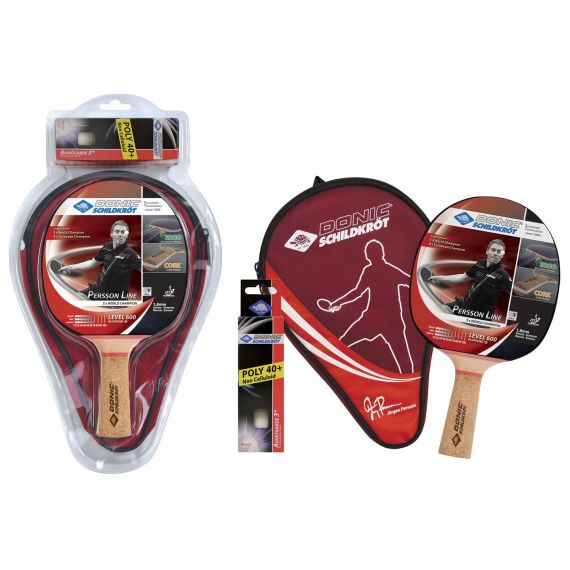 НАБОР DONIC PERSSON 600 (1 РАКЕТКА, 3 МЯЧИКА AVANTGARDE 3*, ЧЕХОЛ)