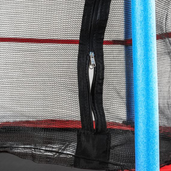 БАТУТ DFC JUMP KIDS 55" КРАСНЫЙ С ЖЕЛТО-СИНИМИ СТОЙКАМИ