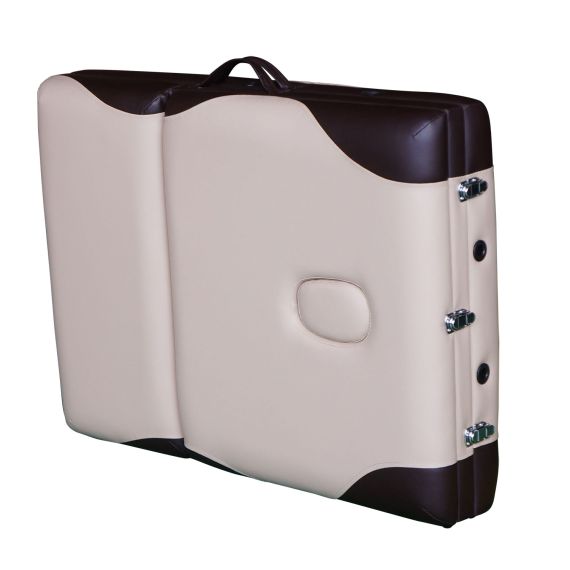 МАССАЖНЫЙ СТОЛ DFC NIRVANA, RELAX PRO , ДЕРЕВ. КОРИЧ. НОЖКИ, ЦВЕТ БЕЖЕВЫЙ С КОРИЧНЕВЫМ